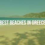 Sunny Greek beach with golden sands and clear blue water, scenic coastline, peaceful getaway, realistic.