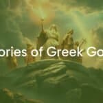 Ancient Greek gods in a dramatic sky, Mount Olympus, mythical atmosphere, glowing divine aura, classical art style, Zeus with lightning bolt, realistic yet artistic.