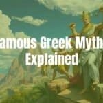 Mount Olympus with Greek gods in dramatic poses, ancient Greece landscape, mythical atmosphere, vibrant colors, highly detailed, epic.