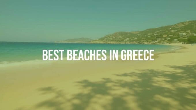 Sunny Greek beach with golden sands and clear blue water, scenic coastline, peaceful getaway, realistic.