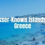 Serene hidden Greek island, turquoise waters, quiet beach, traditional white houses, peaceful atmosphere, realistic.