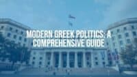 Modern Greek parliamentary democracy, historic transition from dictatorship, vibrant political scene, Athens government buildings, symbolic democratic imagery, realistic.