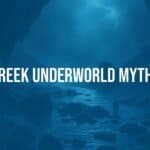 A dark and mystical underworld ruled by Hades, featuring shadowy rivers, gloomy landscapes, and ghostly figures, ancient Greek style.